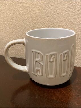 FULL MOON CERAMIC “BOO” DOUBLESIDED MUG 18 oz Oversized Halloween Ghost Like New